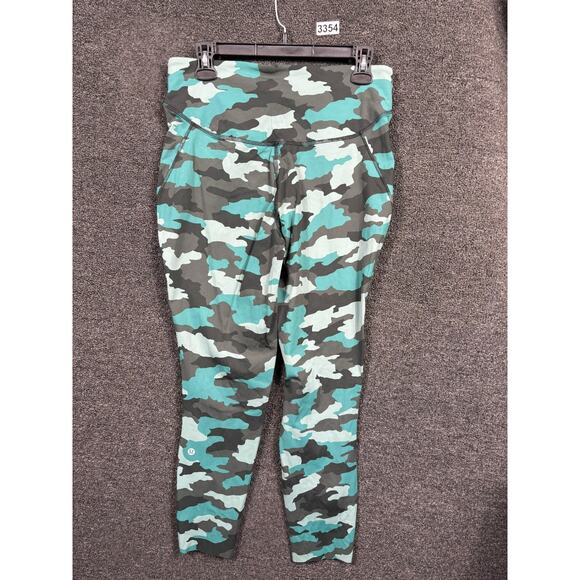 Lululemon Accessories - Lululemon Base Pace Leggings Women’s 12 Tight 25" High Rise LW5DROS Green Camo